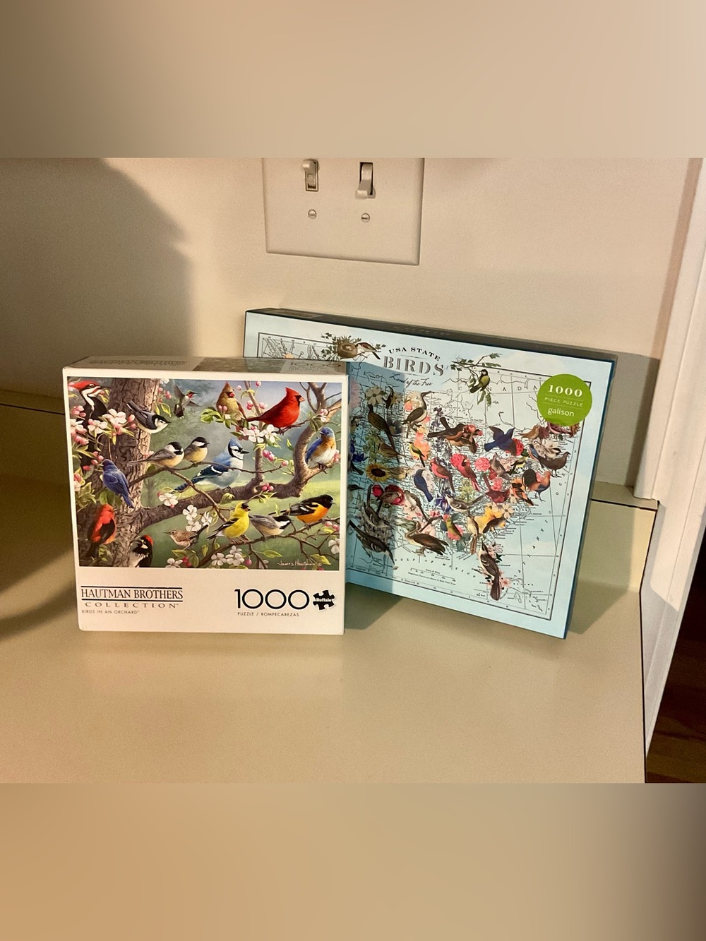 1000-Piece Birds Puzzles set: Hautman Bros Collection & USA State Birds